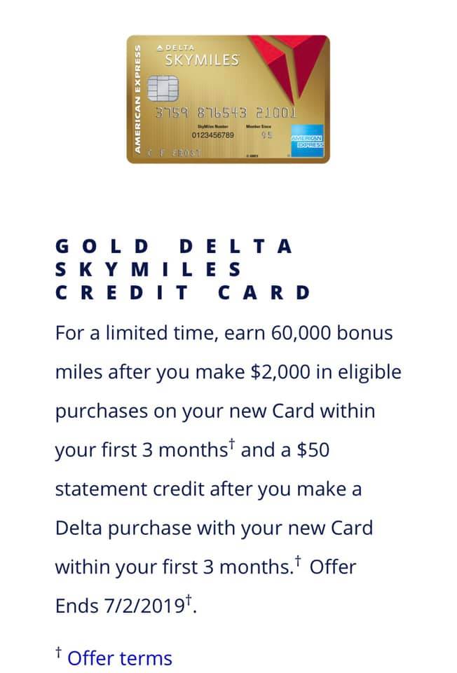 delta airlines credit card information and perks