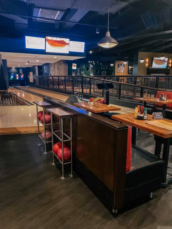 Chic bowling alley lanes at Splitsville Tampa