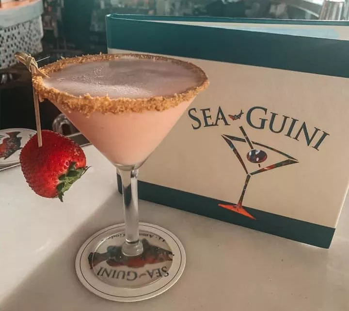 Strawberry shortcake martini from seaguini on Clearwater Beach