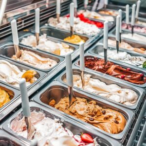 must try foods in Italy an array of gelato options