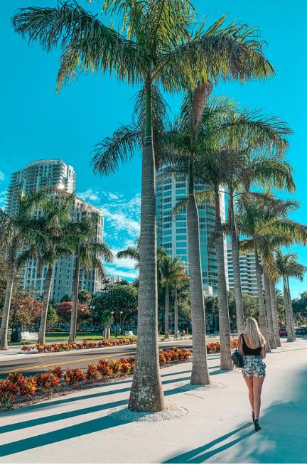 strolling around downtown st. pete on a sunny day