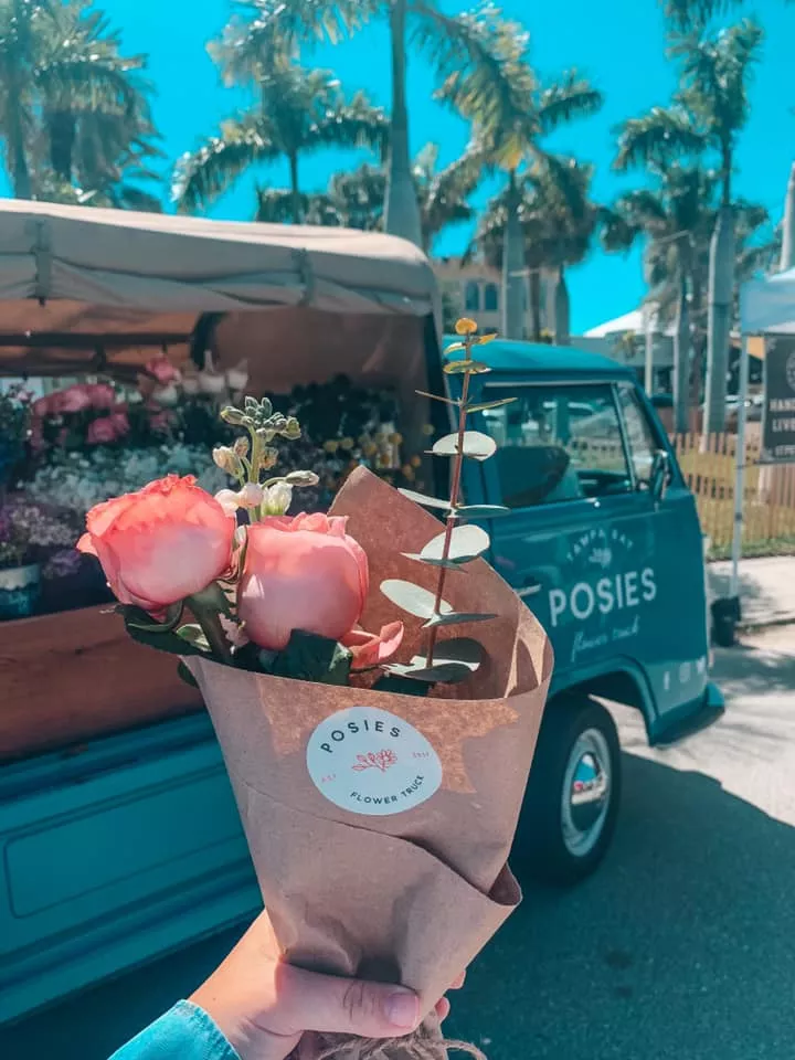 Self made bouquet from Posie's Flower Truck at the Indie Flea Market in downtown St. Pete