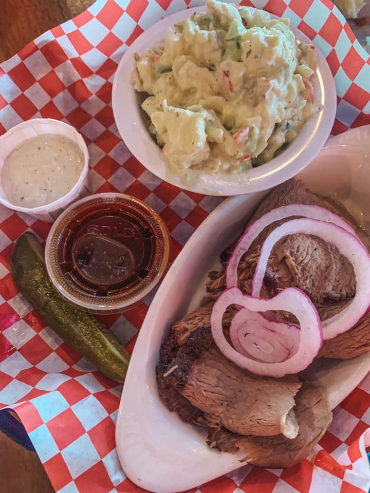 The Dunedin Smokehouse brisket and potato salad