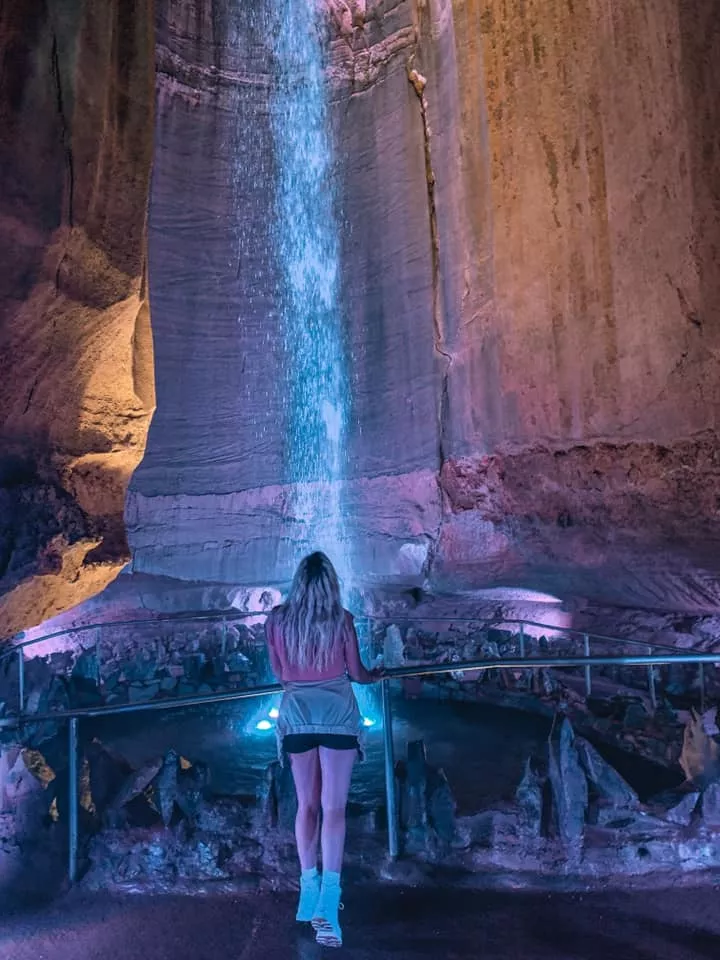 looking up at Ruby Falls in Chattanooga one of the best things to do in Chattanooga