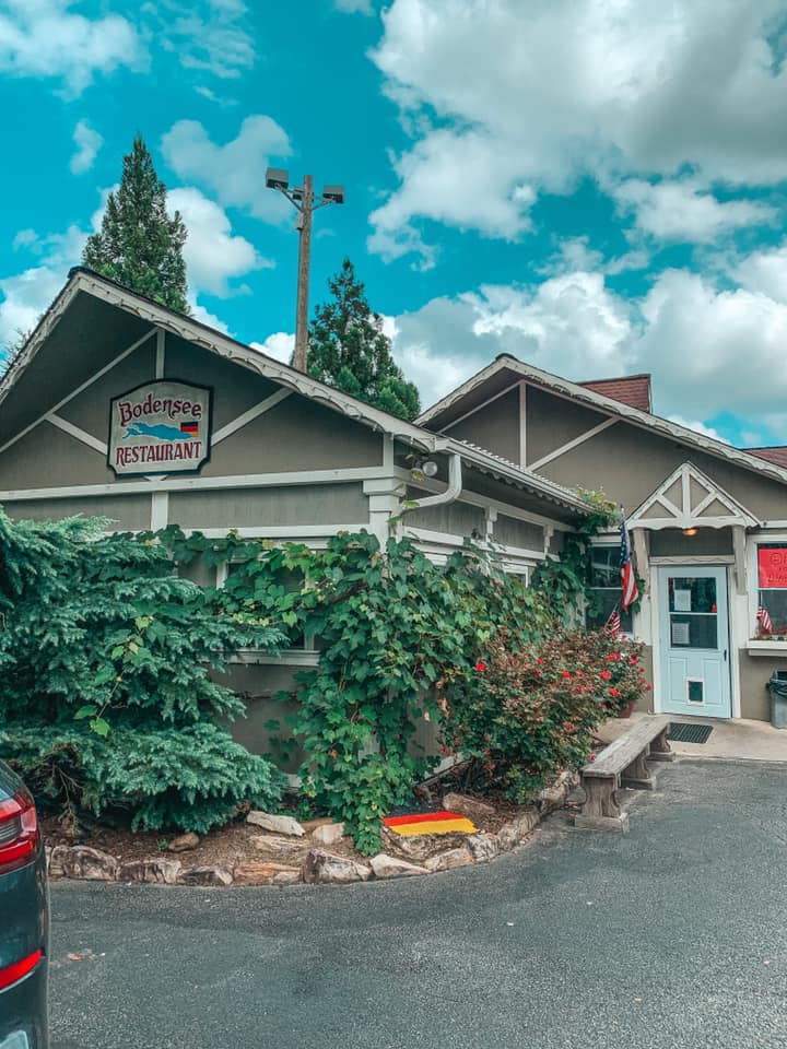 Outside of Bodensee Restaurant in Helen, Georgia