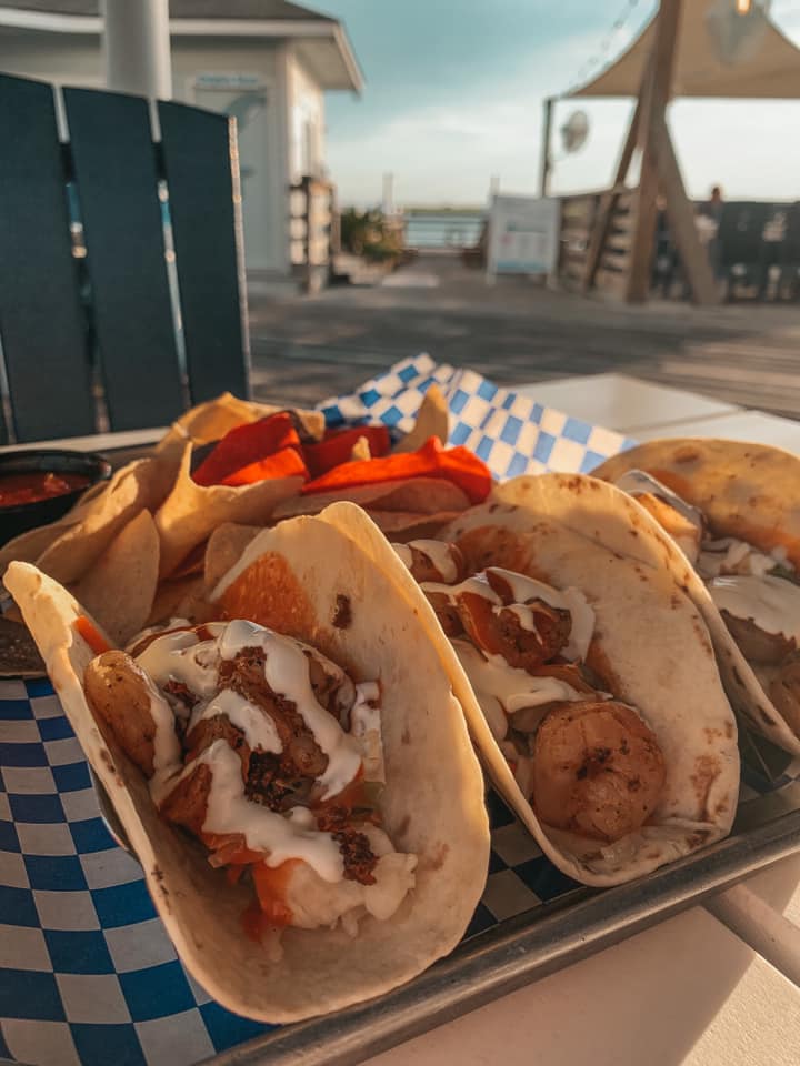 Shrimp tacos from The Wharf