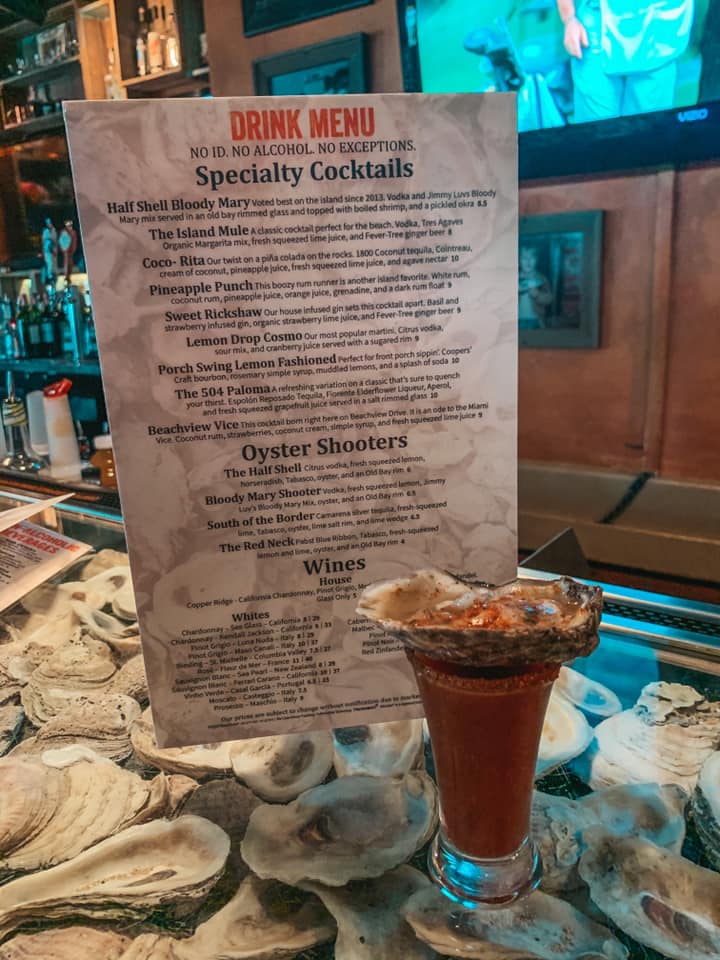 An oyster shooter from The Half Shell SSI in Georgia