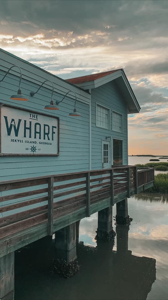 The wharf at sunset on Jekyll Island