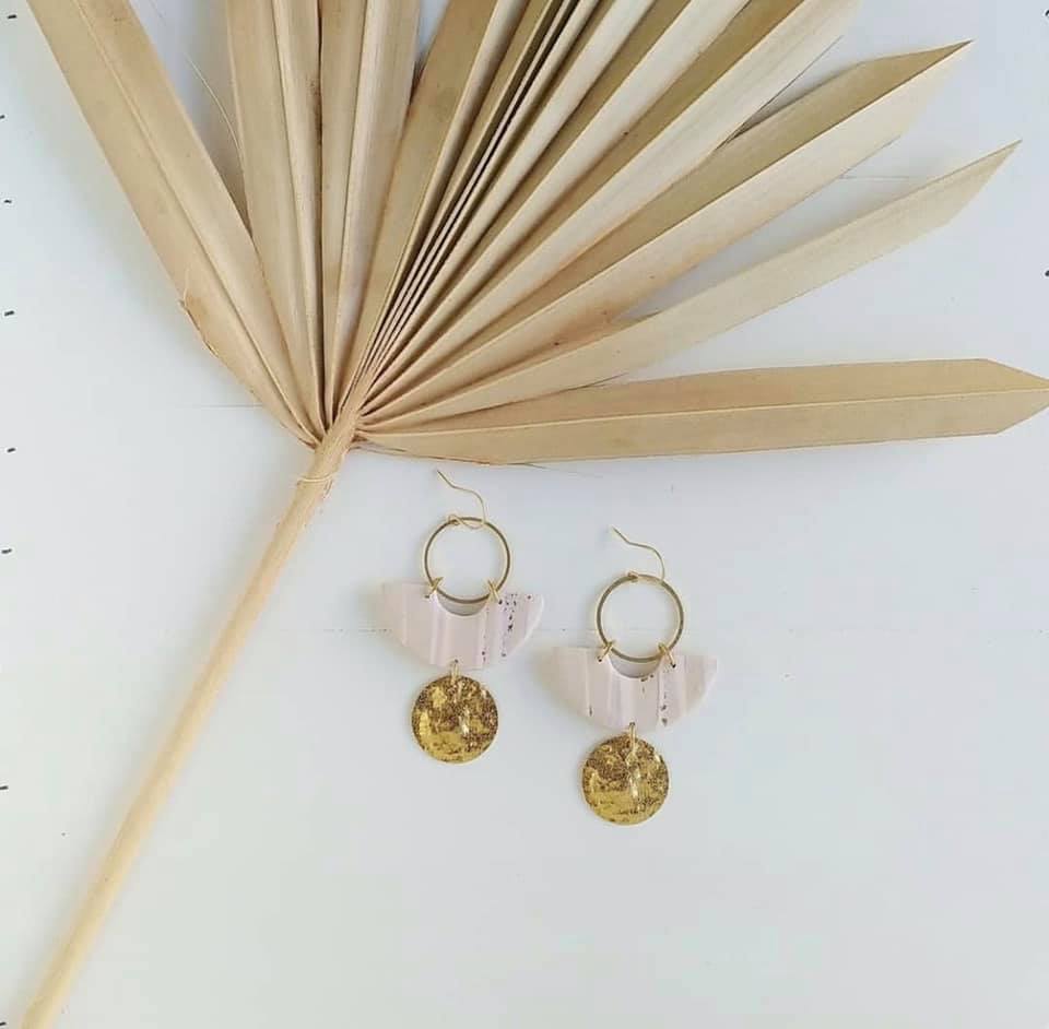 Perfect sentimental unique gifts for traveler, Clay Pelican earrings infused with local sand