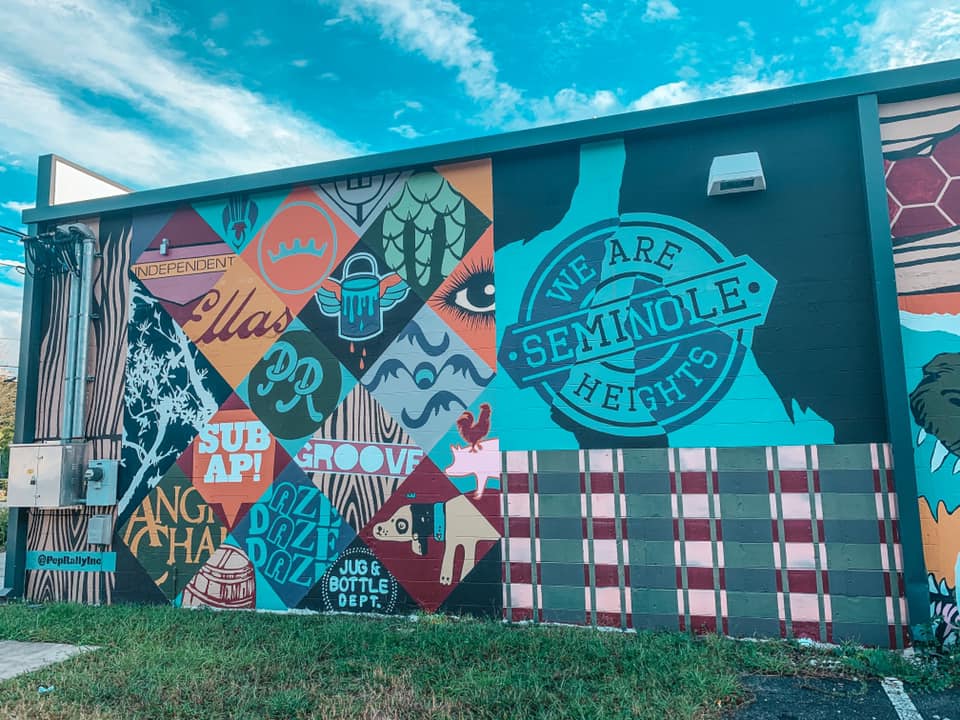 "We are Seminole Heights" mural in Tampa