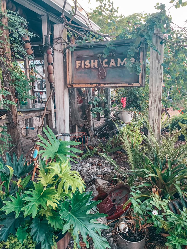 Owens Fish Camp signage in Sarasota Florida