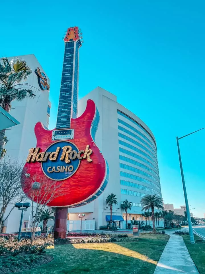 Guitar signage for Hard Rock Casino in Biloxi