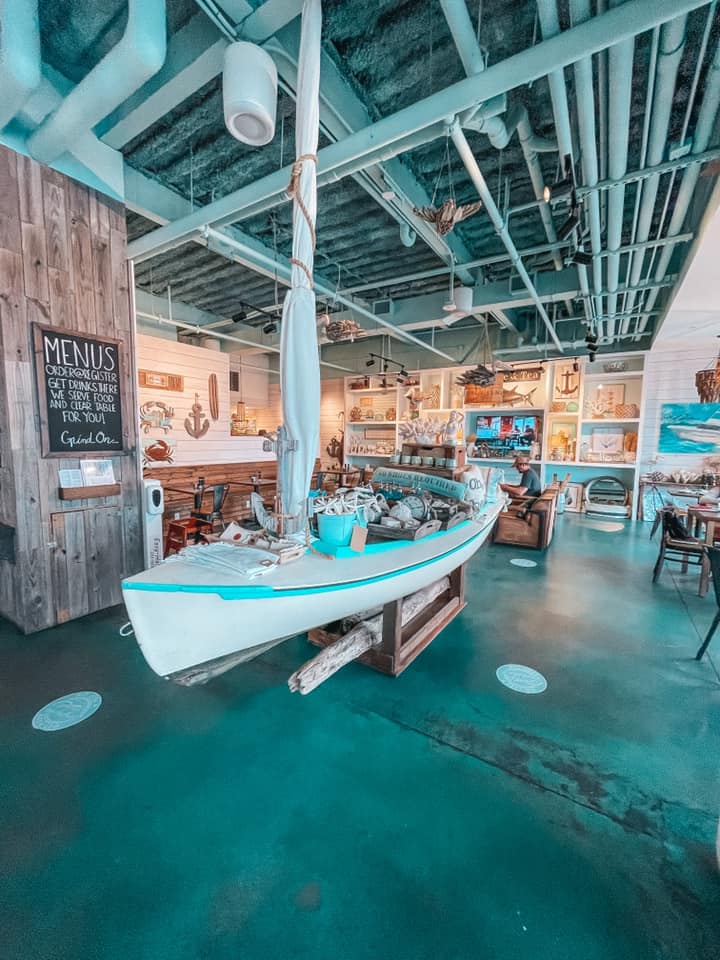 Beautifully decorated beach themed coffee shop Southern Grind