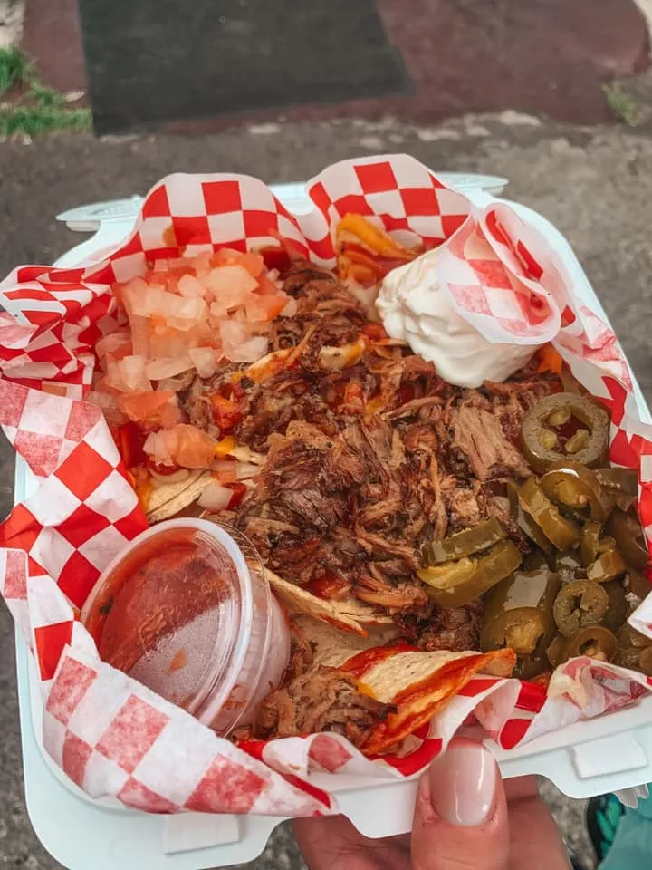 Konos pulled pork nachos