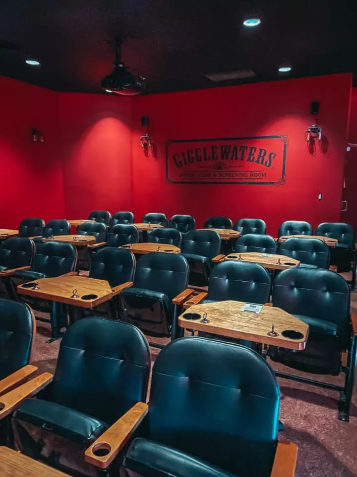 Gigglewaters screening room in downtown Safety Harbor