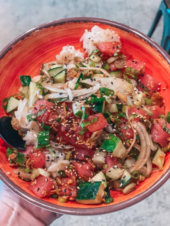 poke bowl from fun restaurant in miami