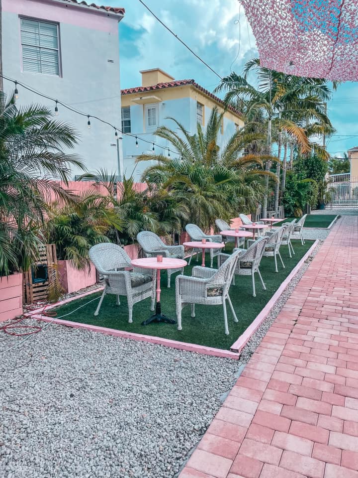 One of the dining areas at Casa Florida, a fun restaurant in Miami