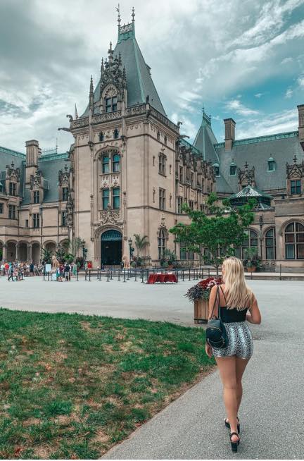 Walking up to Biltmore Estate in Asheville