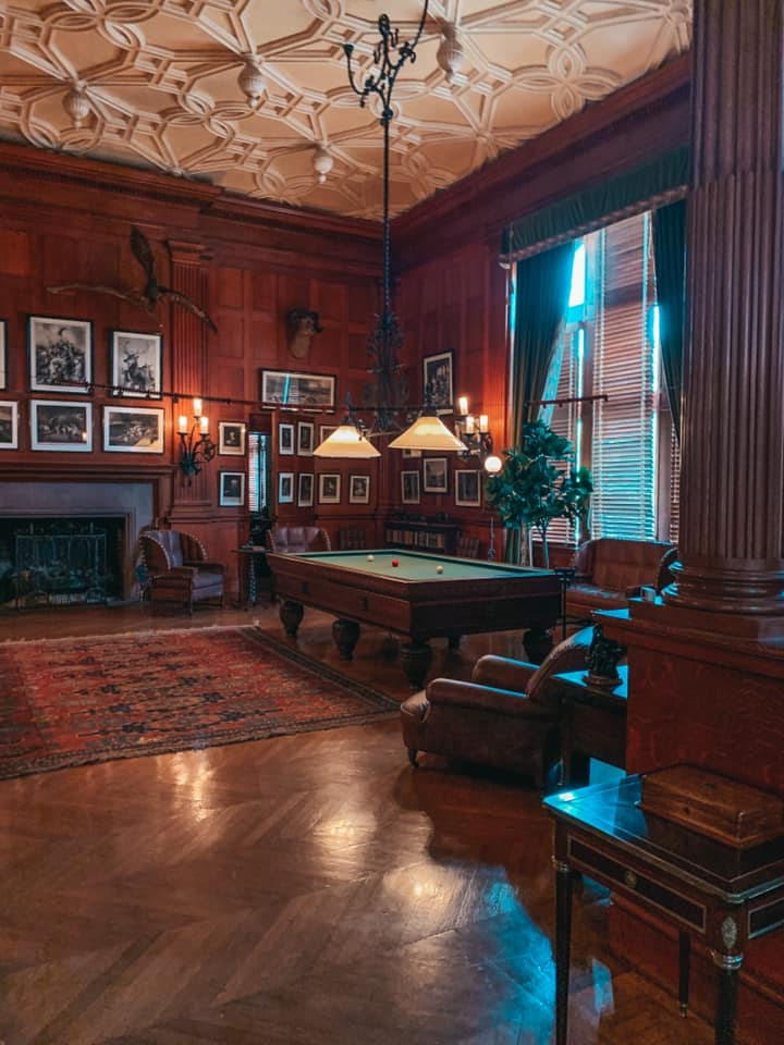 Inside the game room of Biltmore home