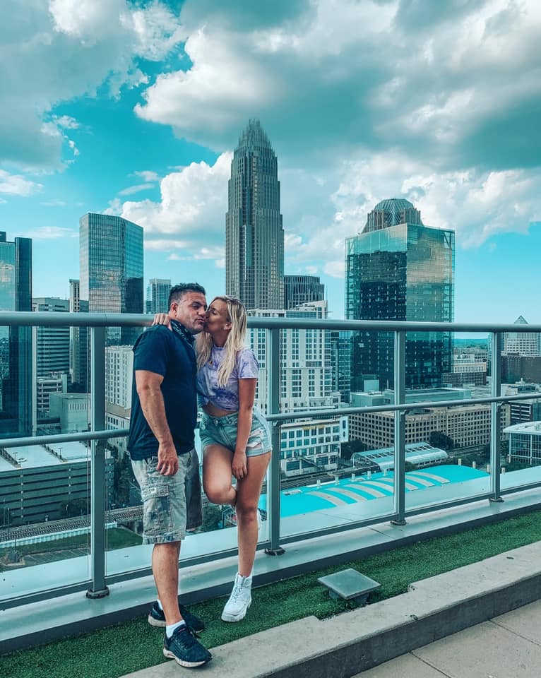 Views from rooftop in Charlotte, North Carolina