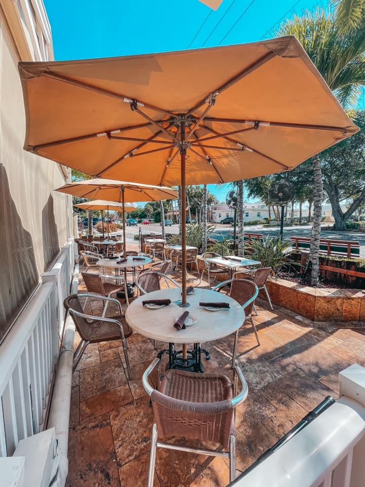 Patio area of Guppies Indian Rocks Beach