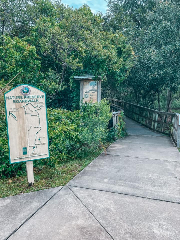 Indian Rocks Nature Preserve boardwalk entrance