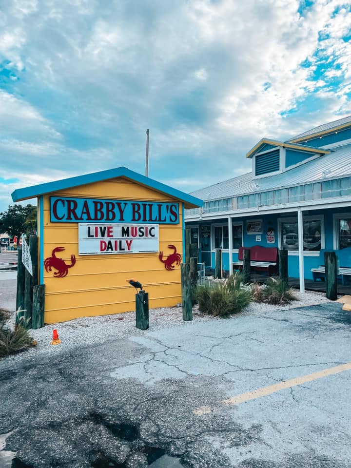 Crabby Bills sign, one of the best restaurants in Indian Rocks Beach