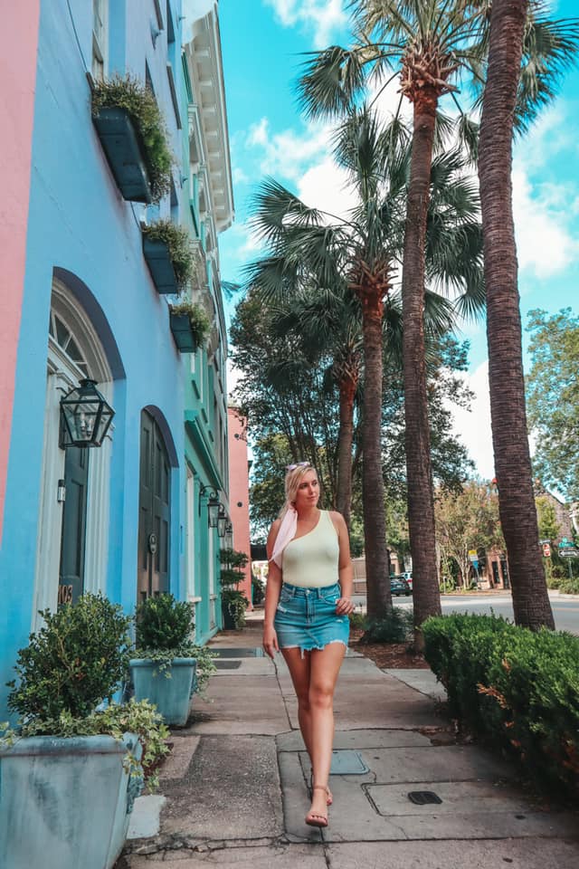 Rainbow row in Charleston South Carolina