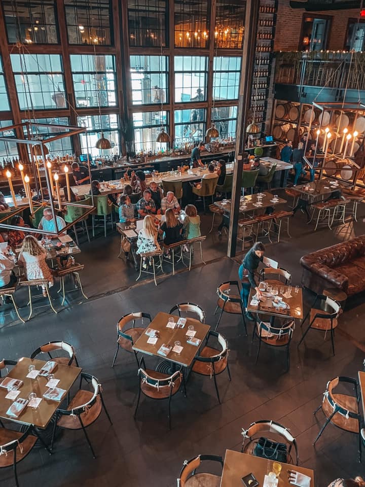 Dining area at Urban Stillhouse in downtown St. Pete