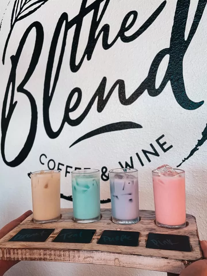 White espresso bean coffee flight from The Blend St. Pete