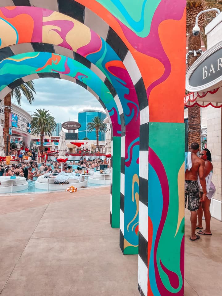 daytime pool party at Encore Beach Club