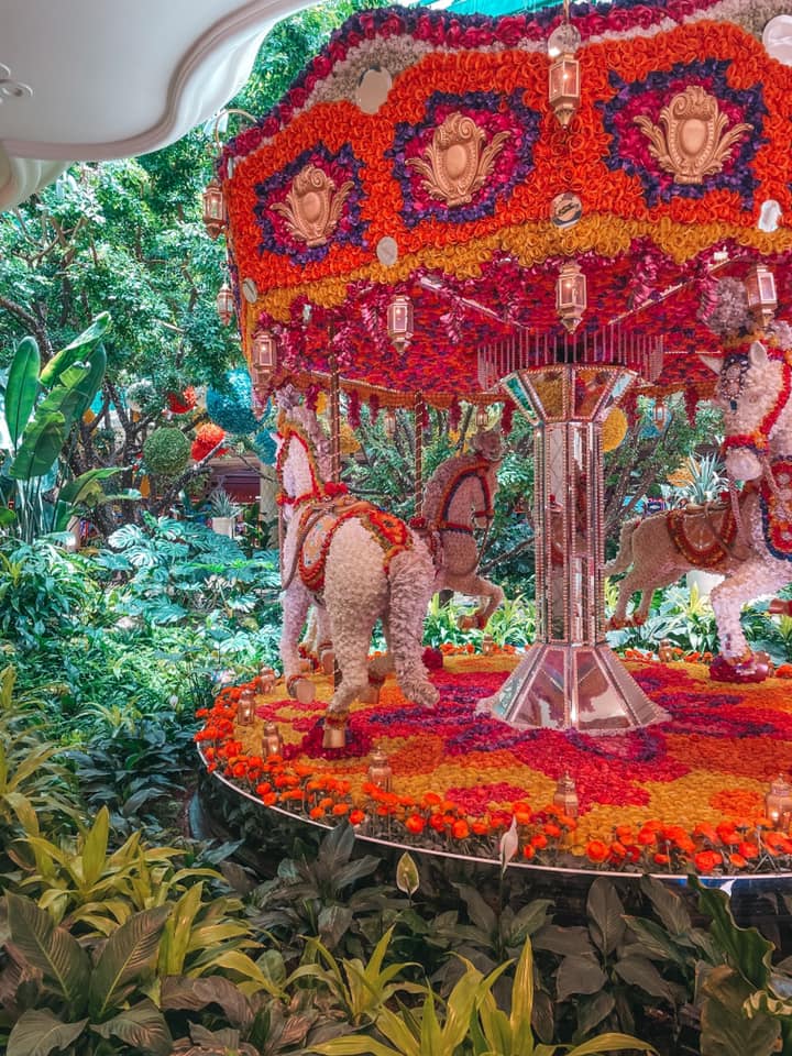 Flora covered marry-go-round at The Wynn Las Vegas