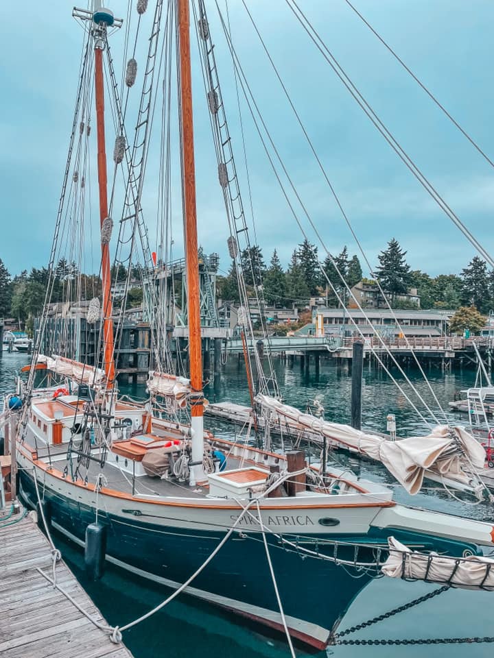 boat in marina at Friday Harbor