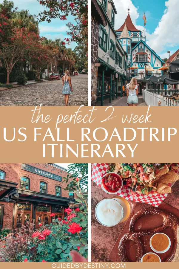 the perfect 2 week US Fall road trip itinerary