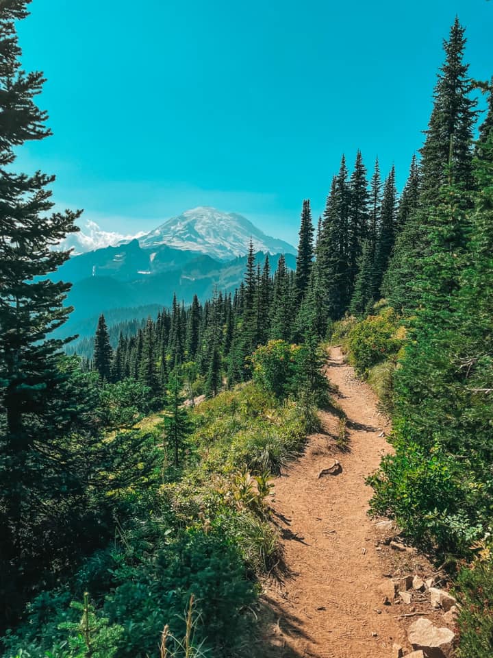 Naches Peak Loop trail view of Mt. Rainier