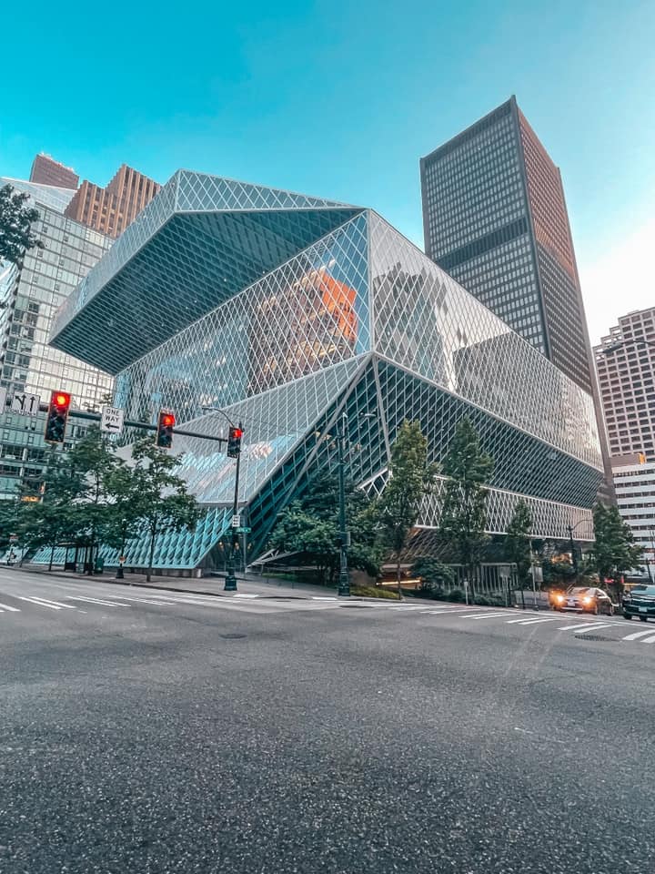 Outside view of Seattle Public Library