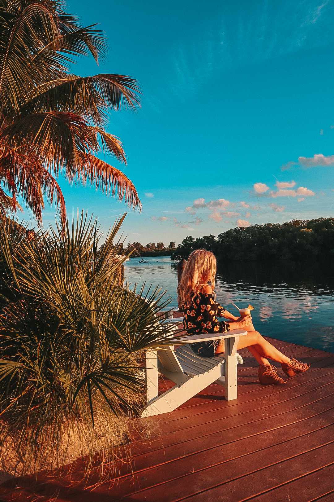 sitting on the dock alone