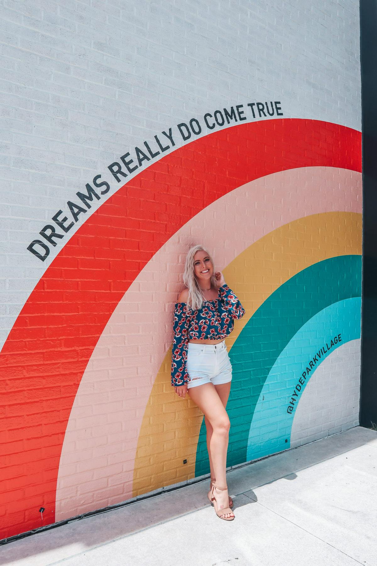 dreams really do come true rainbow mural