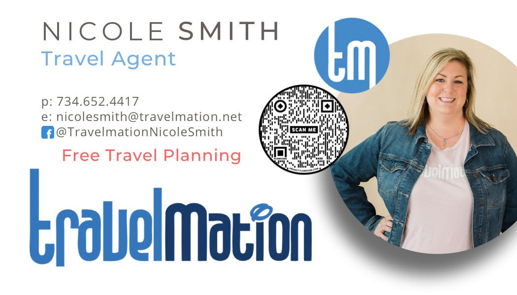 Travel agent Nicole Smith contact info card
