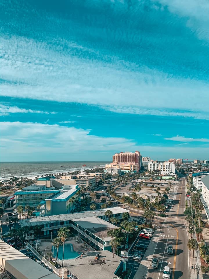 Views of Clearwater Beach from Jimmy's on the Edge rooftop bar