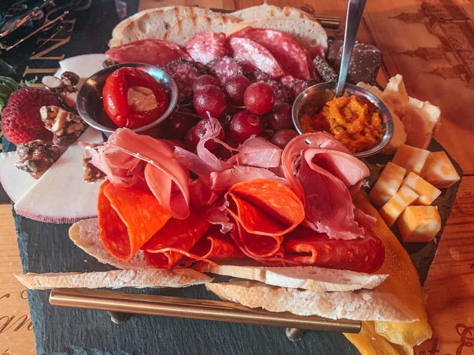 Charcuterie board from Dracula's Wine Bar in Downtown St. Pete