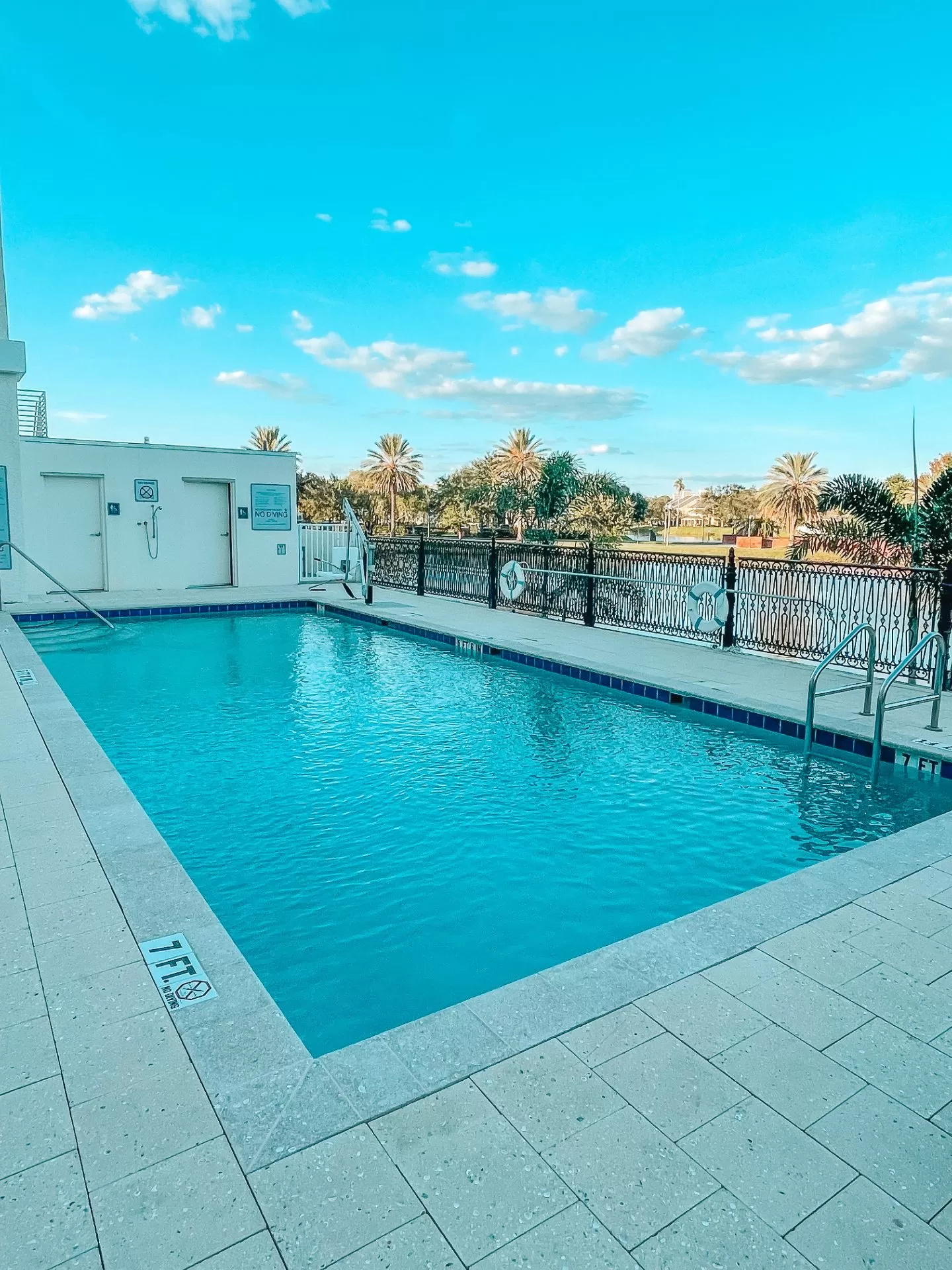 Pool area at the Karol Hotel in Clearwater