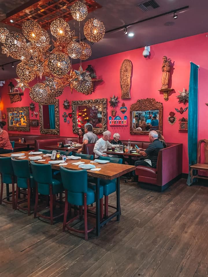 Vibrantly colored restaurant in Dunedin