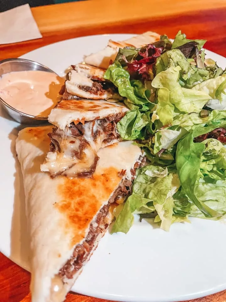 brisket quesadilla from caracara in Dunedin