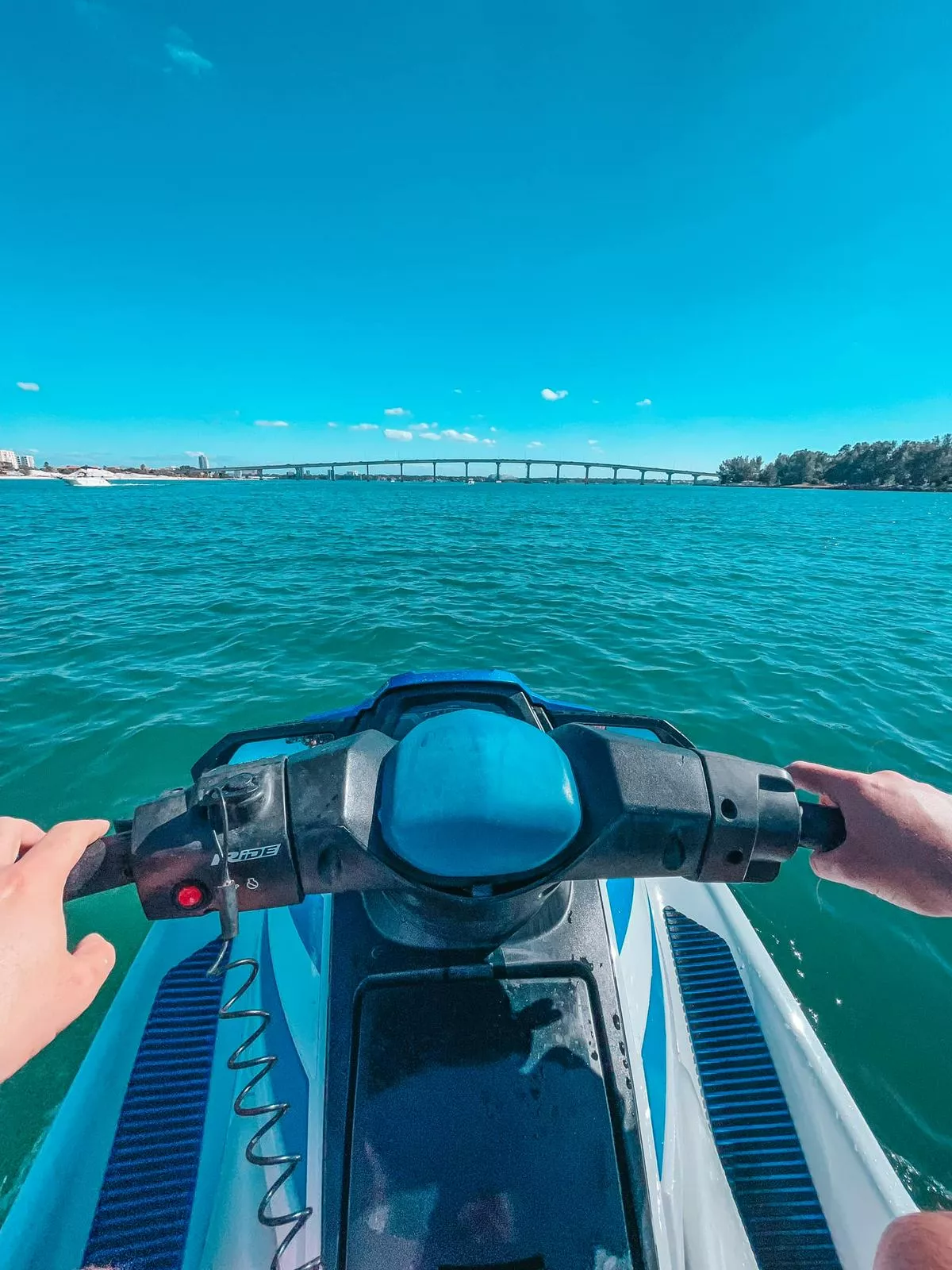 Jetski rental from Clearwater Beach. View from the driver