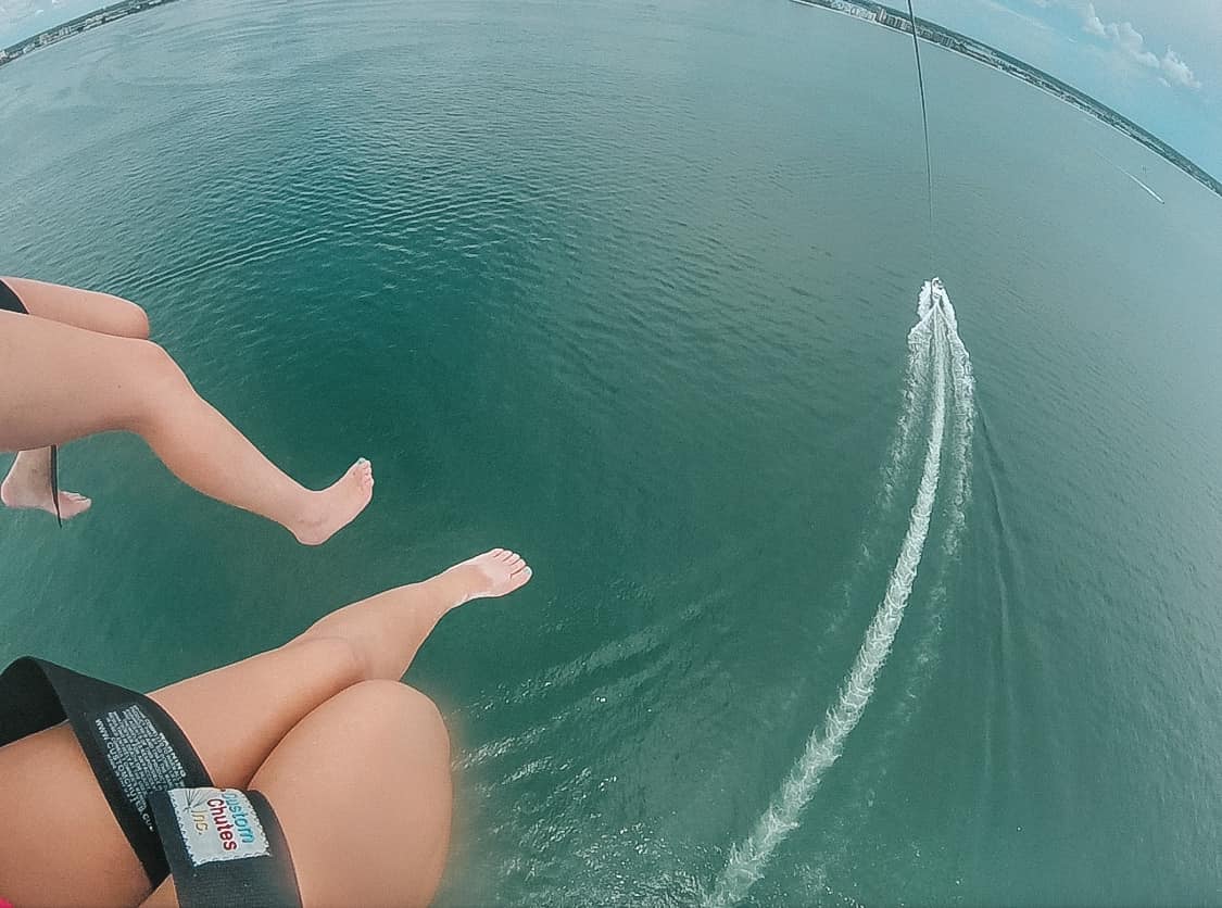 Parasailing Clearwater Beach, view from above