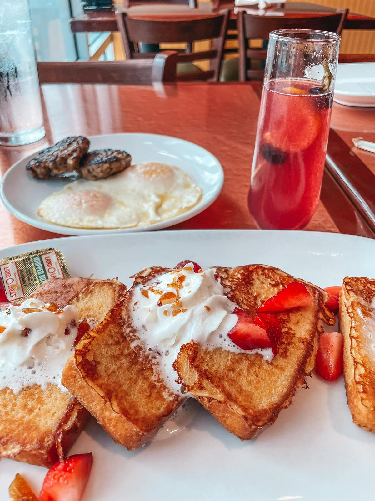 Strawberry shortcake french toast from Another Broken Egg breakfast restaurant in Clearwater Beach