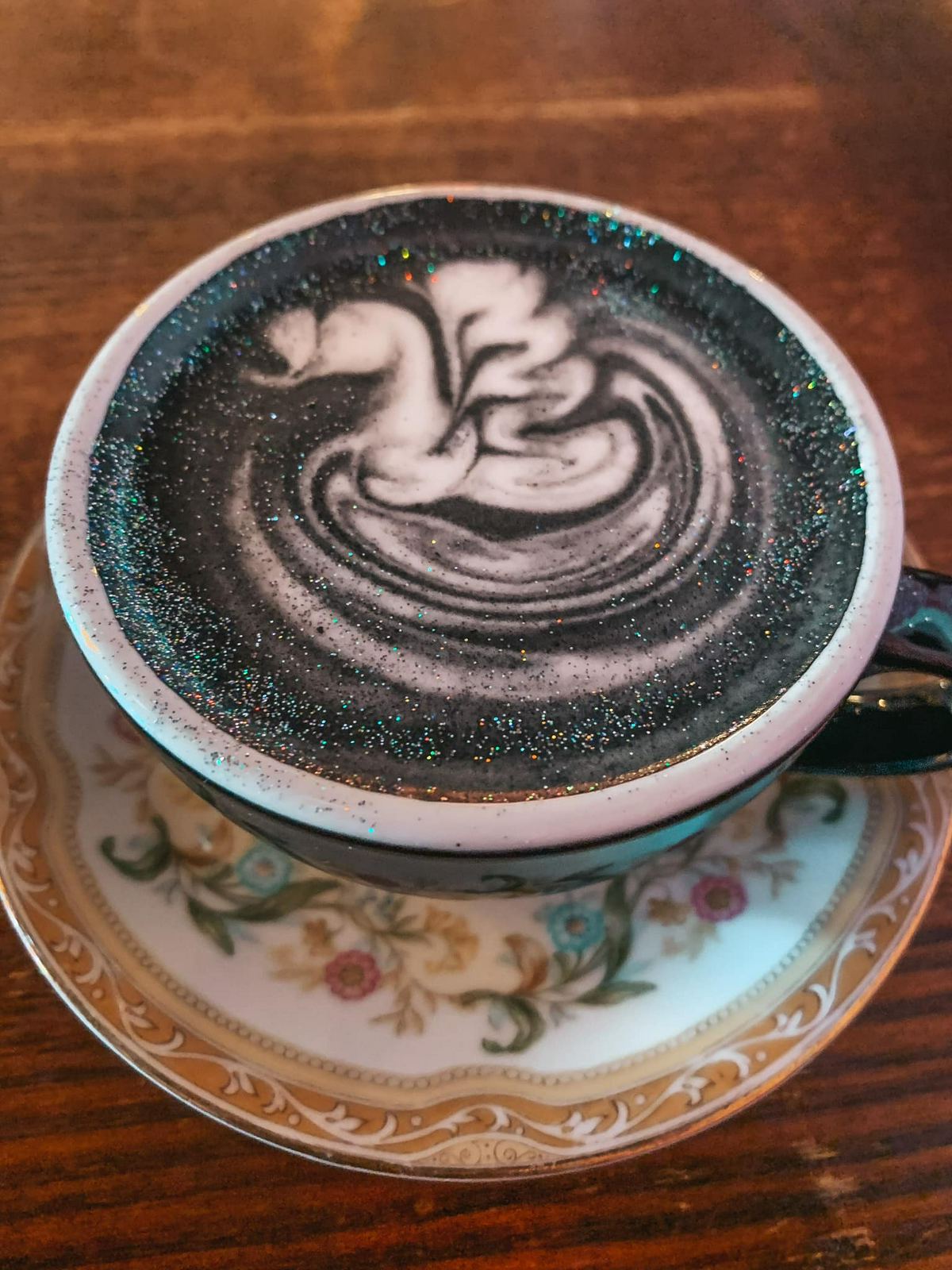 Sparkly suede latte from Chocolate Pi Tampa