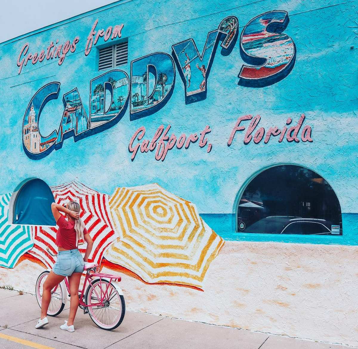 Greetings from Caddys Gulfport, Florida mural