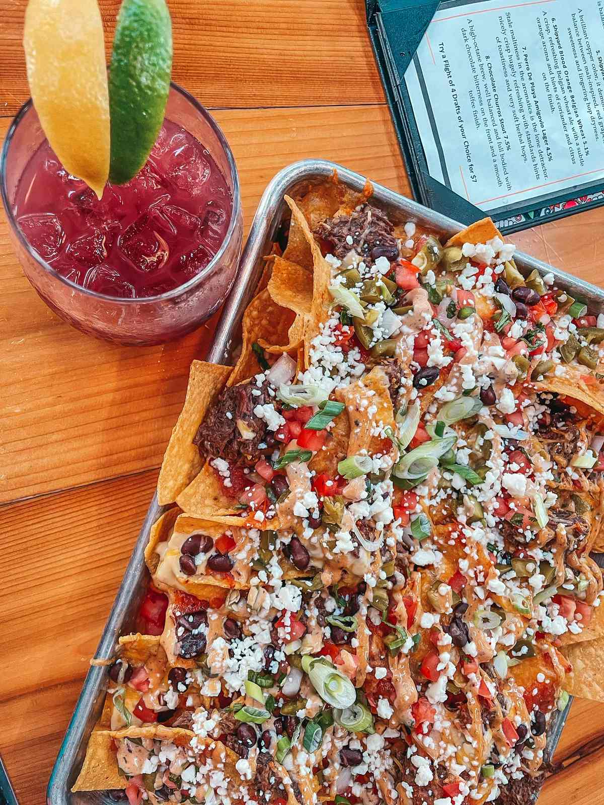 nachos from seadogs brewery in Gulfport, Florida